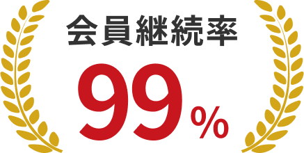 会員継続率99%